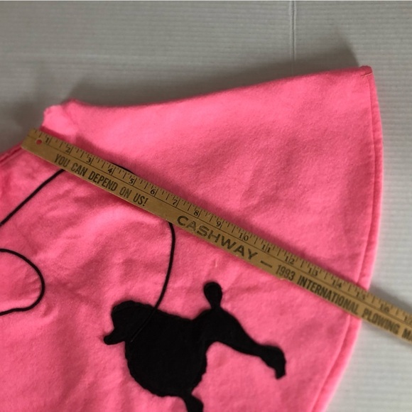 Vtg Handmade Halloween Pink and Black Poodle Skirt - Picture 8 of 11